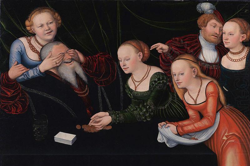 Lucas Cranach the Elder courtesans oil painting picture